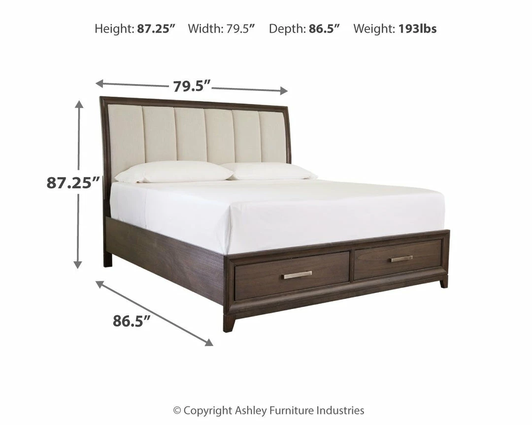 Cheap 😉 Signature Design By Ashley® Brueban - Rich Brown/gray - California King Panel Bed With 2 Storage Drawers 🌟 8 Signature Design By Ashley® Brueban - Rich Brown/gray - California King Panel Bed With 2 Storage Drawers