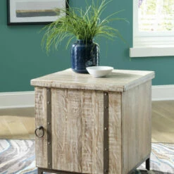 Ashley Furniture Laddford - Whitewash - Accent Cabinet - Shelf