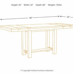 Cheap 🧨 Ashley Furniture Moriville - Grayish Brown - Rect Drm Counter Ext Table 🌟 14 Ashley Furniture Moriville - Grayish Brown - Rect Drm Counter Ext Table