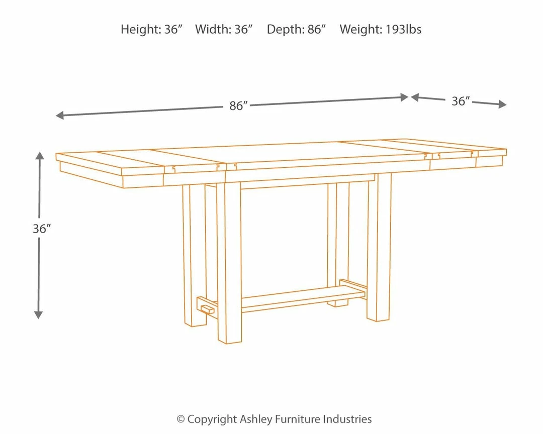 Cheap 🧨 Ashley Furniture Moriville - Grayish Brown - Rect Drm Counter Ext Table 🌟 7 Ashley Furniture Moriville - Grayish Brown - Rect Drm Counter Ext Table