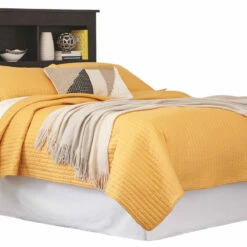 Ashley Furniture Reylow - Dark Ultimate Best In Class Bookcase Headboard