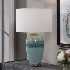 Accessories Uttermost Caicos Teal Table Lamp