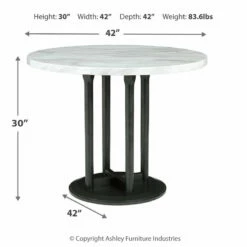 New ๐ Ashley Furniture Centiar - White - Round Dining Room Table ๐ 9 Ashley Furniture Centiar - White - Round Dining Room Table