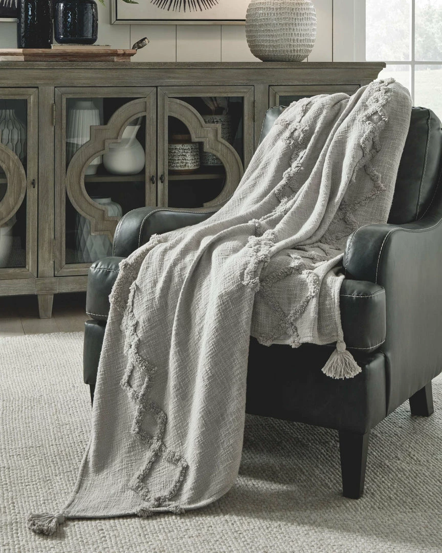 Deals ๐ Ashley Furniture Kassidy - Gray - Throw (3/cs) โจ 4 Ashley Furniture Kassidy - Gray - Throw (3/cs)