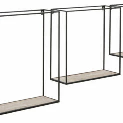 Ashley Furniture Accessories Efharis - Black/antique Gray - Wall Shelf Set (3/cn)
