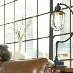 Ashley Furniture Jae - Antique Black - Metal Desk Lamp (1/cn)