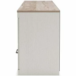 Discount 🌟 Ashley Furniture Vaibryn - White / Brown - Lg Tv Stand W/fireplace Option TV Stands ⌛ 17 Ashley Furniture Vaibryn - White / Brown - Lg Tv Stand W/fireplace Option TV Stands