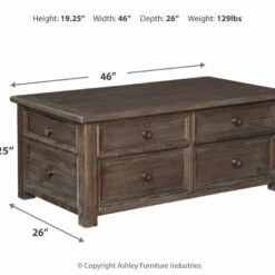 Buy ๐ Ashley Furniture Wyndahl - Rustic Brown - Lift Top Cocktail Table Tables ๐คฉ 17 Ashley Furniture Wyndahl - Rustic Brown - Lift Top Cocktail Table Tables
