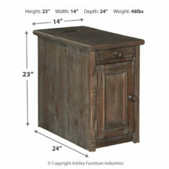Hot Sale ⭐ Ashley Furniture Wyndahl - Rustic Brown - Chair Side End Table 😀 12 Ashley Furniture Wyndahl - Rustic Brown - Chair Side End Table