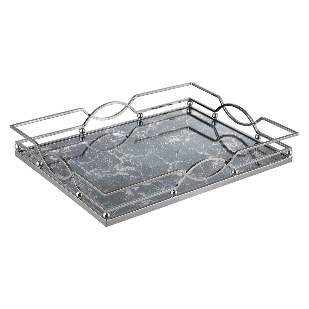 Outlet 😀 Uttermost Eugenie Nickel Tray 🥰 6 Uttermost Eugenie Nickel Tray