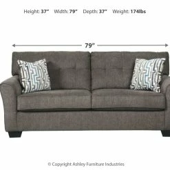 Ashley Furniture Alsen - Granite - Full Sofa Sleeper Sofas