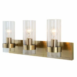Accessories Uttermost Cardiff Antique Brass 3 Light Vanity