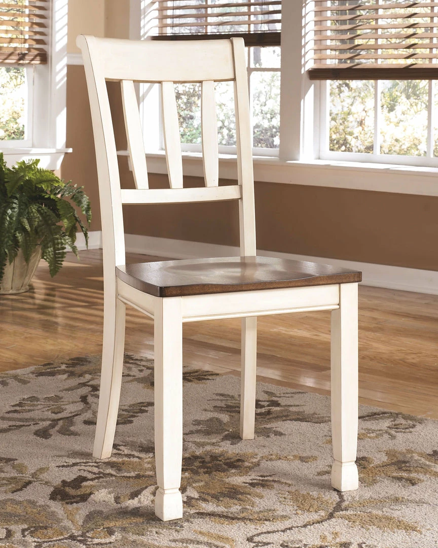 Outlet 🧨 Ashley Furniture Chairs Whitesburg - Brown/cottage White - Dining Room Side Chair (2/cn) 🧨 4 Ashley Furniture Chairs Whitesburg - Brown/cottage White - Dining Room Side Chair (2/cn)