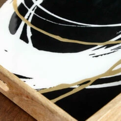 Hot Sale 😀 Ashley Furniture Table Decor Rhyslen - Black/white/gold Finish - Tray ⭐ 6 Ashley Furniture Table Decor Rhyslen - Black/white/gold Finish - Tray