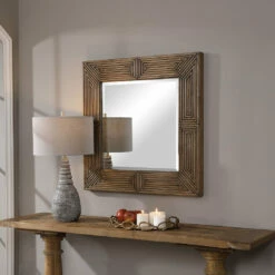 Accessories Uttermost Traveler Geometric Square Mirror