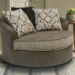 Ashley Furniture Chairs Abalone - Chocolate - Oversized Swivel Accent Chair