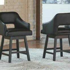 Ashley Furniture Stools Tallenger - Dark Ultimate Best In Class UPH Swivel Barstool (2/CN)