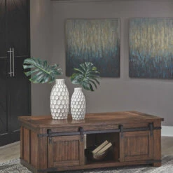 Ashley Furniture Budmore - Brown - Rectangular Cocktail Table