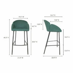 New โญ Moe's Home Collection Stools Gigi Barstool Green ๐ 12 Moe's Home Collection Stools Gigi Barstool Green