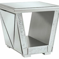 Ashley Furniture Fanmory - Silver Finish - Square End Table