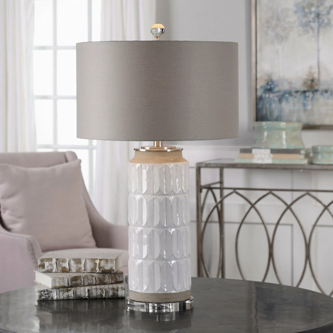 Brand new 🧨 Uttermost Athilda Gloss White Table Lamp Accessories 🎁 4 Uttermost Athilda Gloss White Table Lamp Accessories