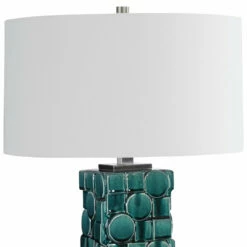 Uttermost Geometry Green Table Lamp