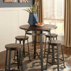 Ashley Furniture Challiman - Rustic Ultimate Best In Class Stool (2/CN)