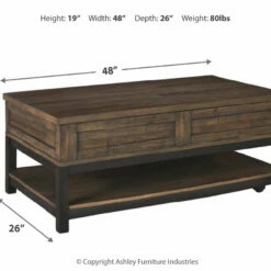 Budget 🛒 Ashley Furniture Johurst - Grayish Brown - Lift Top Cocktail Table 💯 16 Ashley Furniture Johurst - Grayish Brown - Lift Top Cocktail Table