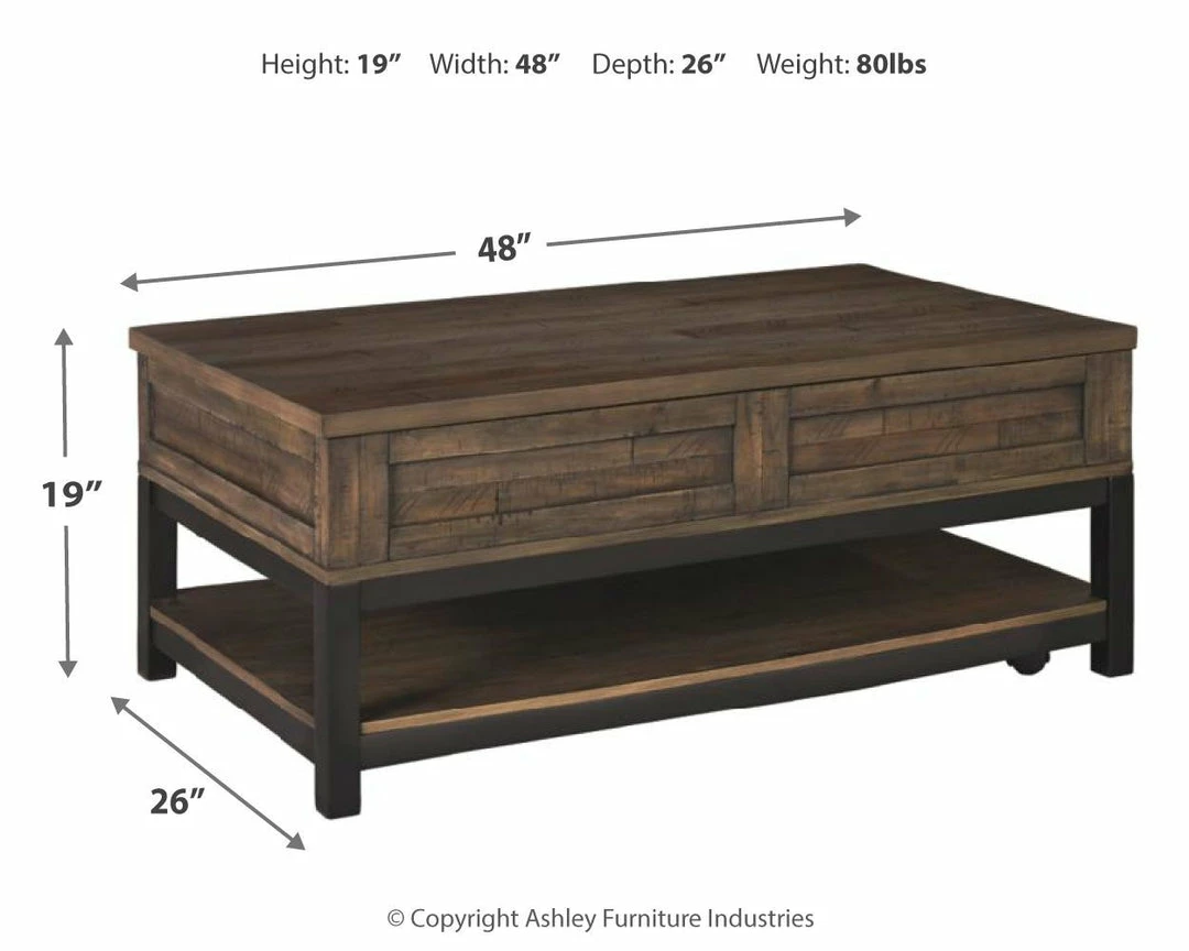 Budget 🛒 Ashley Furniture Johurst - Grayish Brown - Lift Top Cocktail Table 💯 9 Ashley Furniture Johurst - Grayish Brown - Lift Top Cocktail Table