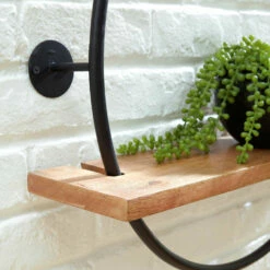 Ashley Furniture Darlaton - Black/natural - Wall Shelf