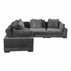 Promo 👏 Moe's Home Collection Tumble Classic L Modular Sectional Charcoal Sectionals 🔥 8 Moe's Home Collection Tumble Classic L Modular Sectional Charcoal Sectionals