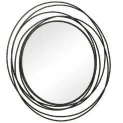 Accessories Uttermost Whirlwind Black Round Mirror