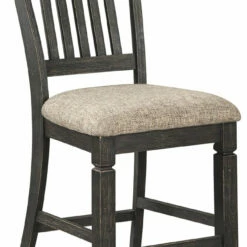 Ashley Furniture Tyler Creek - Black/Grayish Ultimate Best In Class Upholstered Barstool (2/CN)