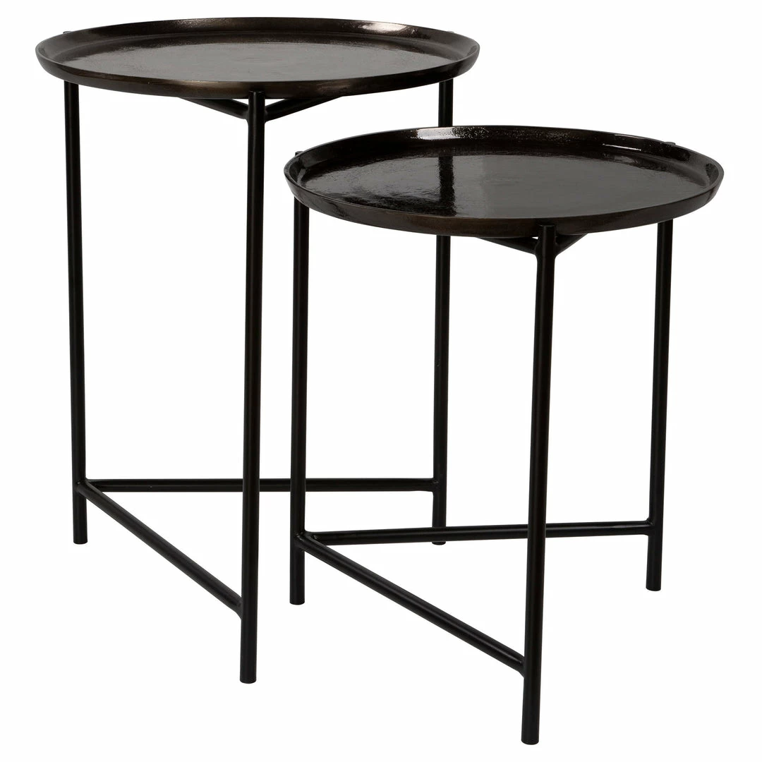 Best Pirce 🔔 Uttermost Burnett Dark Nickel Nesting Tables, S/2 ❤️ 3 Uttermost Burnett Dark Nickel Nesting Tables, S/2