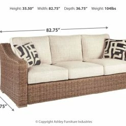 Signature Design By Ashley® Outdoor Sets Beachcroft - Beige - 6 Pc. - Lounge Set