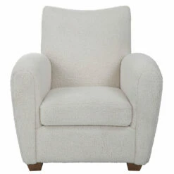 Uttermost Teddy White Shearling Accent Chair Chairs