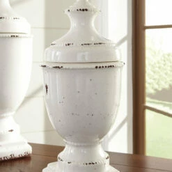 Hot Sale ⌛ Ashley Furniture Devorit - Antique White - Jar Table Decor ❤️ 6 Ashley Furniture Devorit - Antique White - Jar Table Decor