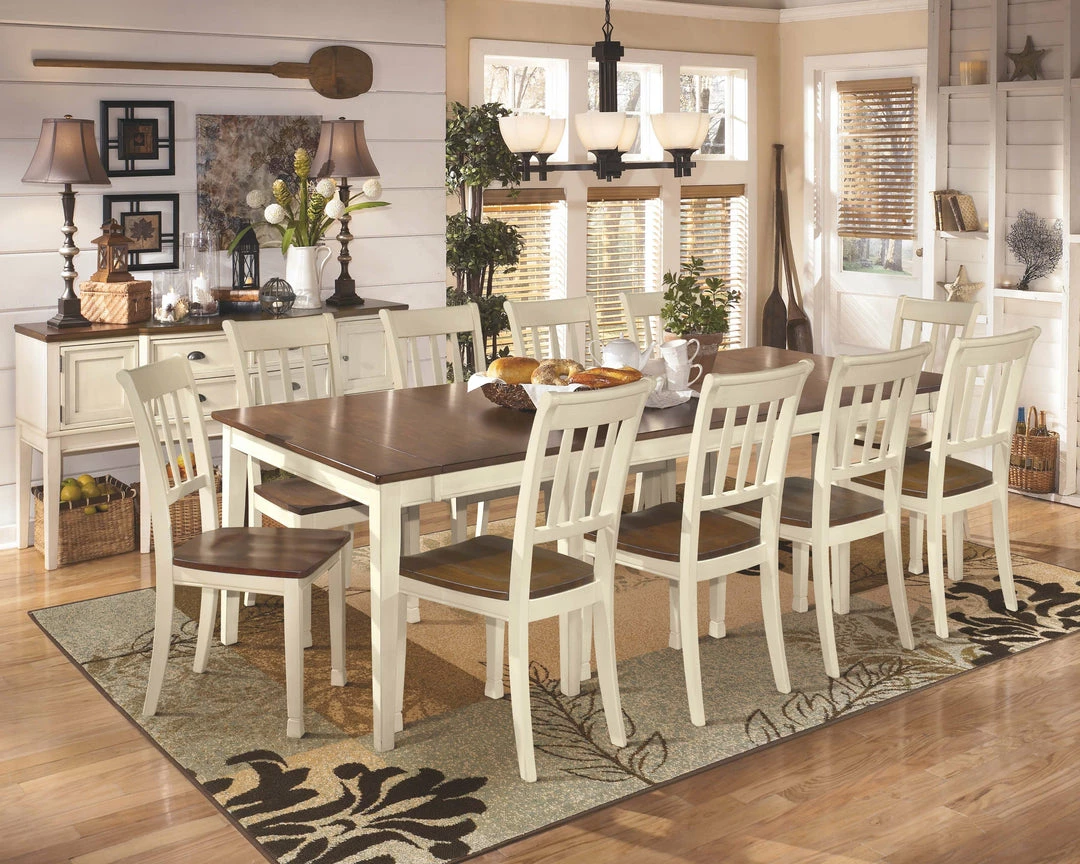 Outlet 🧨 Ashley Furniture Chairs Whitesburg - Brown/cottage White - Dining Room Side Chair (2/cn) 🧨 8 Ashley Furniture Chairs Whitesburg - Brown/cottage White - Dining Room Side Chair (2/cn)