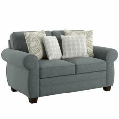 Emerald Home Loveseats Royce Complete Loveseat, Slate Blue