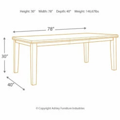 Benchcraft® Dining Room Sets Flaybern - Ultimate Best In Class Rectangular Dining Room Extension Table, 4 Upholstered Side Chairs