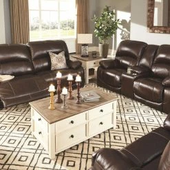 Ashley Furniture Reclining Furniture Hallstrung - PWR REC Loveseat/CON/ADJ HDRST