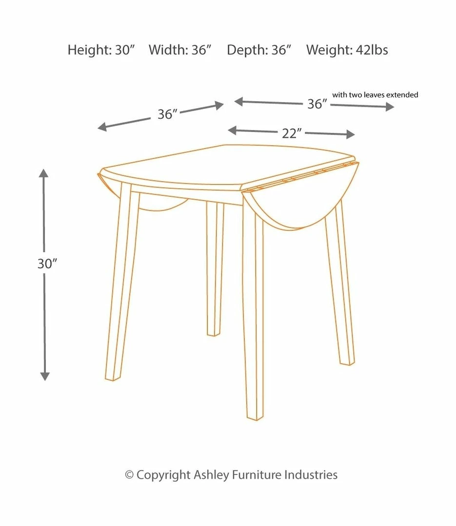 Hot Sale 👏 Signature Design By Ashley® Hammis - Dark Ultimate Best In Class Round Dining Room Drop Leaf Table, 2 Upholstered Side Chairs 😍 9 Signature Design By Ashley® Hammis - Dark Ultimate Best In Class Round Dining Room Drop Leaf Table, 2 Upholstered Side Chairs