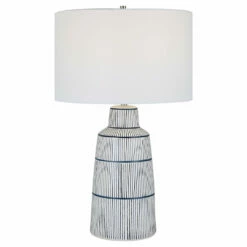 Accessories Uttermost Breton Nautical Stripe Table Lamp
