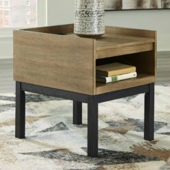 Ashley Furniture Fridley - Black / Gray - Rectangular End Table Tables