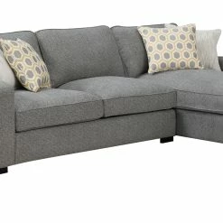 Emerald Home Sectionals Repose RSF Chaise Sectional, Storm Gray