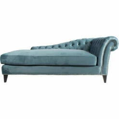 Moe's Home Collection Chaises Bibiano Chaise Velvet Blue