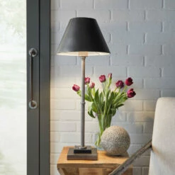 Ashley Furniture Belldunn - Antique Pewter Finish - Metal Table Lamp (1/cn)