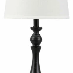Ashley Furniture Kian - Black/white - Poly Table Lamp (1/cn)