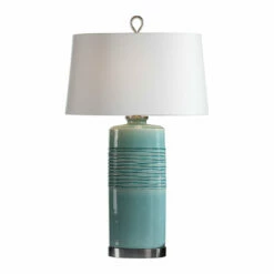 Accessories Uttermost Rila Distressed Teal Table Lamp