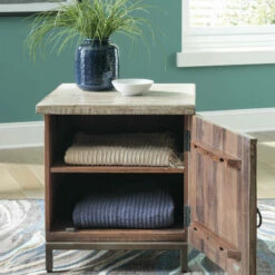 Ashley Furniture Laddford - Whitewash - Accent Cabinet - Shelf